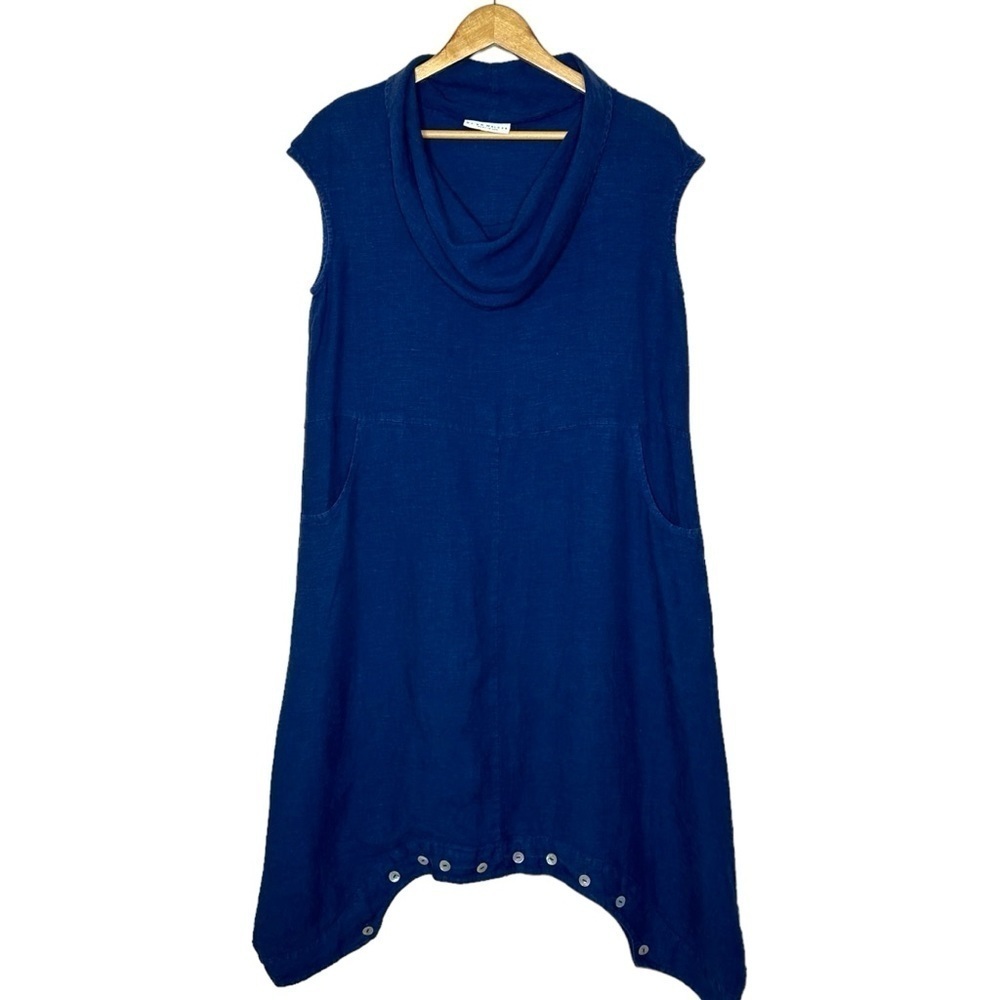 Bryn Walker 100% Linen Atticus Dress Converts to Romper in Blue Size XS